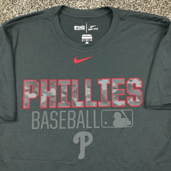 Nike Other - Philadelphia Phillies Shirt Nike Authentic Collection Center Swoosh Mens Small